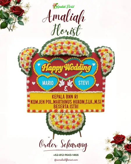 Papan Bunga Pernikahan Alang Alang Lebar